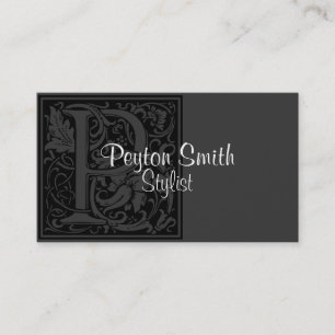Carte De Visite Lettre vintage "P"