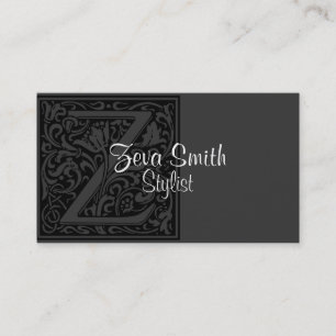 Carte De Visite Lettre vintage "Z"