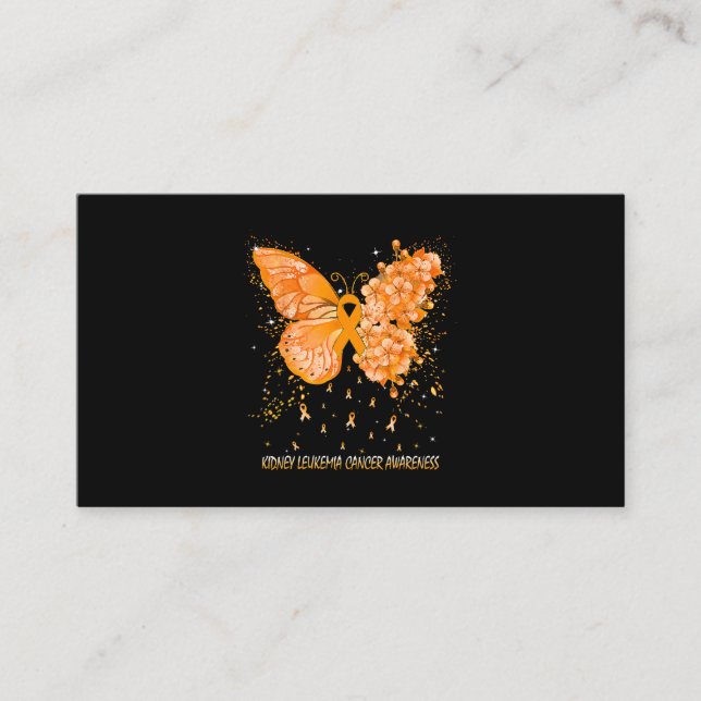 Carte De Visite Leucémie rénale chez les papillons Sensibilisation (Devant)