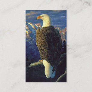 Carte De Visite lever du soleil de la montagne American Bald Eagle