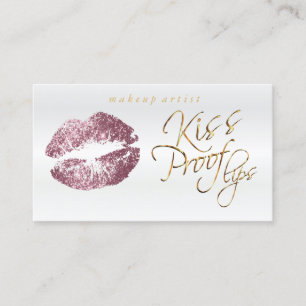 Carte De Visite Lèvres à preuve de baiser - Rose rose Parties sc