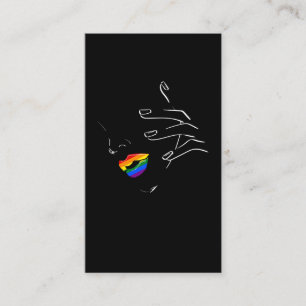 Carte De Visite Lèvres arc-en-ciel colorées Pride gay lesbienne 