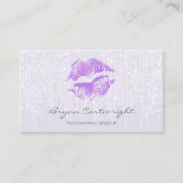 Carte De Visite Lèvres Kiss Violet avec Lumières Twinkle subtile m