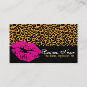 Carte De Visite Lèvres roses sur la coutume classique Bizcards