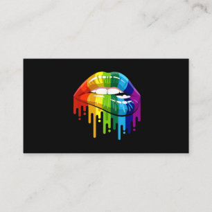 Carte De Visite LGBT Rainbow Lip Gay pride