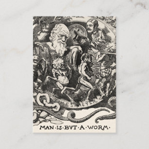 Carte De Visite L'Homme N'Est Qu'Un Ver