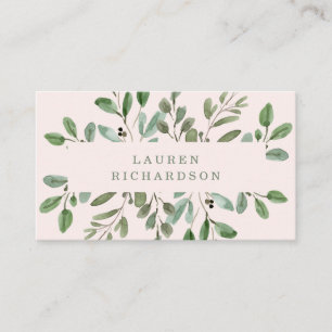 Carte De Visite Liage minimal   Rose pâle