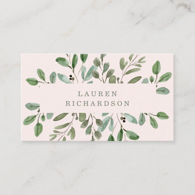 Carte De Visite Liage minimal | Rose pâle (Devant)