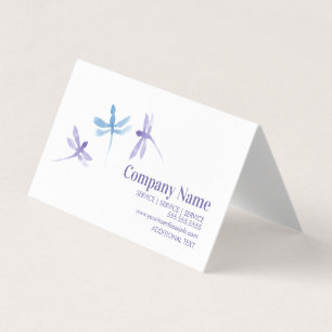 Carte De Visite Libellule Aquarelle  Peinte à la Main Entreprise  