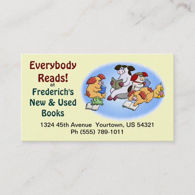 Carte De Visite Librairie ou bibliothèque (Devant)