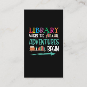 Carte De Visite Library Adventure Librarian Book Reader Bookworm