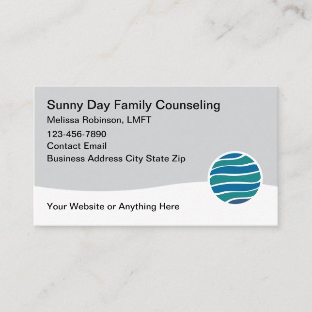 Carte De Visite Licensed Family Counseling Service (Devant)