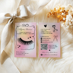 Carte de visite licorne arc-en-ciel holographique