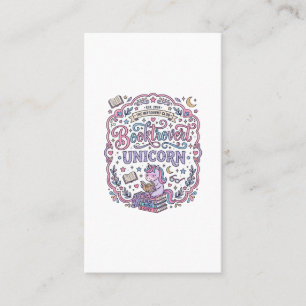 Carte De Visite Licorne Booktrovert Licorne Drôle Cadeau Mignon De