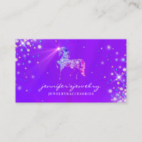 Licorne Cheval Diamants Violet
