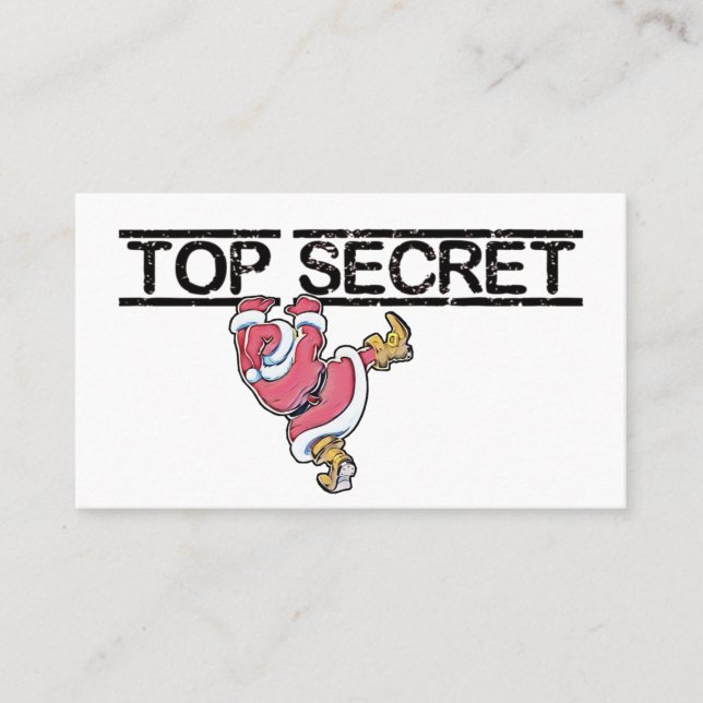 Carte De Visite Lien de collection de cadeaux Secret Père Noël (Devant)