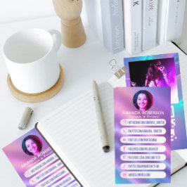 Carte De Visite Lien vers des icônes de médias sociaux tendance