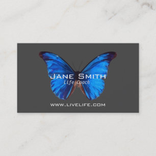 Carte De Visite Life Coach bien-être papillon freelance