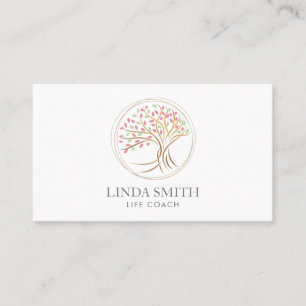 Carte De Visite Life Coach Thérapist Spa Wellness Cosmétique Arbre