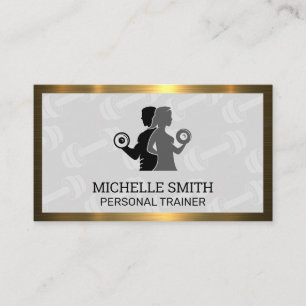 Carte De Visite Lifting en couple Motif Dumbbell