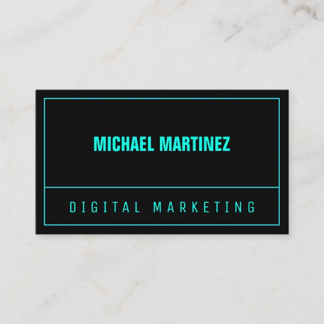 Carte De Visite Ligne couleur au néon fendue moderne (Devant)