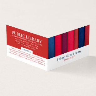 Carte De Visite Ligne de livres, Bibliothèque, Bibliothécaire Déta