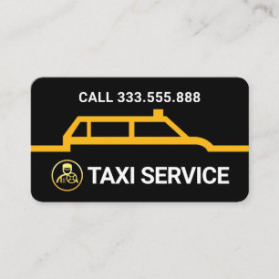 Carte De Visite Ligne de route de la frontière des taxis jaunes