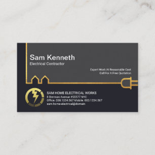 Carte De Visite Ligne électrique Creative Gold Building