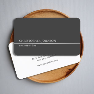 Carte De Visite Ligne grise élégante simple mandataire d'argent 