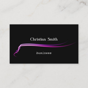 Carte De Visite Ligne Neon violet sur un arrière - plan noir