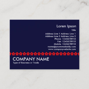 Carte De Visite Ligne rouge - bleu marine