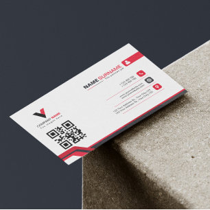 Carte De Visite Ligne rouge moderne