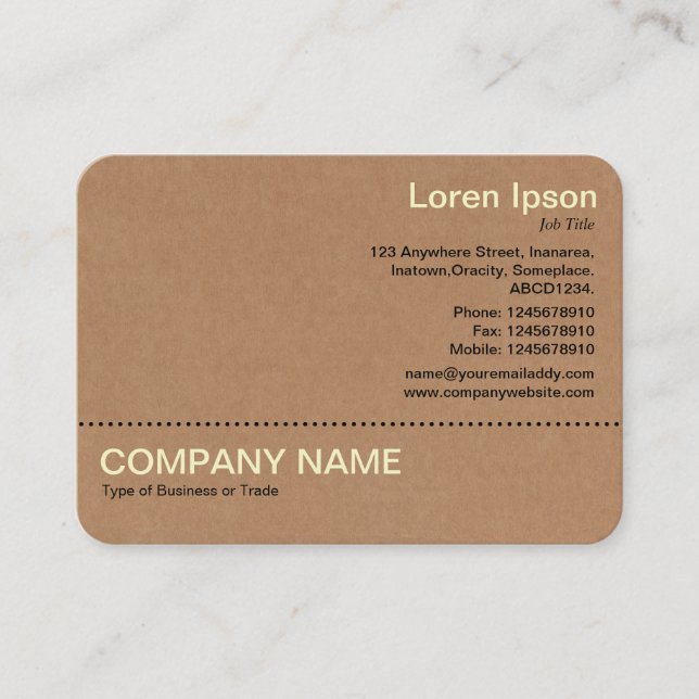 Carte De Visite Ligne v2 - Crème et noir - Carton (Devant)
