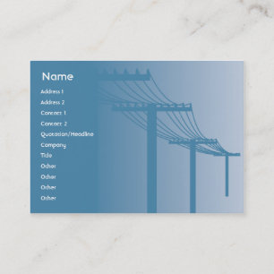 Carte De Visite Lignes à  haute tension - potelées