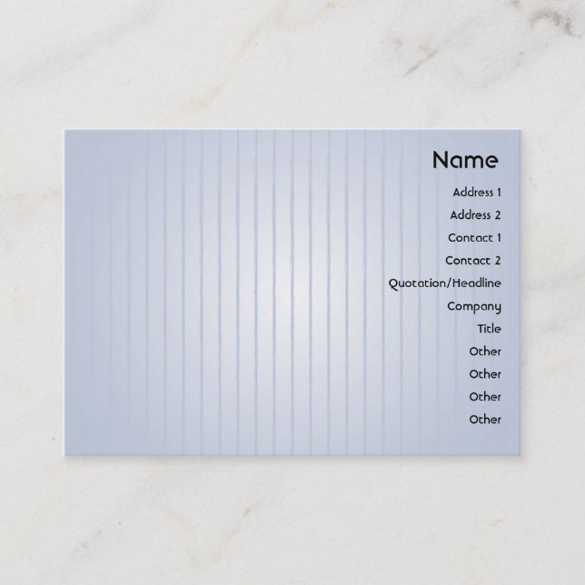 Carte De Visite Lignes bleues - potelées (Devant)