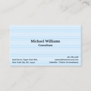 Carte De Visite Lignes Bleues Tendance Élégantes Modernes Chic Pro