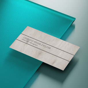 Carte De Visite Lignes de gris en bois élégant moderne Concepteur 