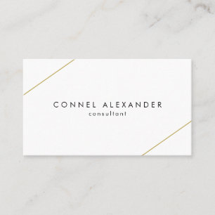 Carte De Visite Lignes d'or simples