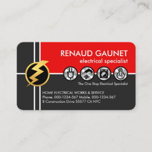 Carte De Visite Lignes électriques Crisscross Électricité