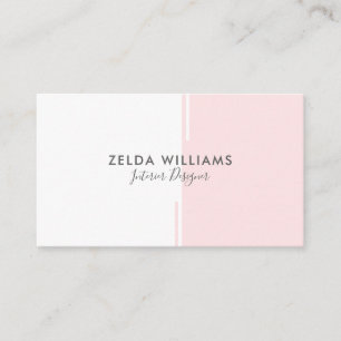 Carte De Visite Lignes et formes géométriques minimalistes rose et