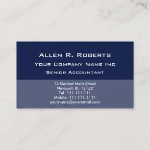 Carte De Visite Lignes propres bleues d'entreprise de simplicité