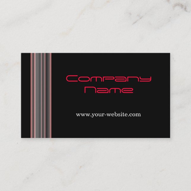 Carte De Visite Lignes rouges (Devant)