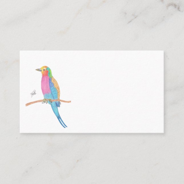 CARTE DE VISITE LILAC-BREASTED ROLLER (Devant)