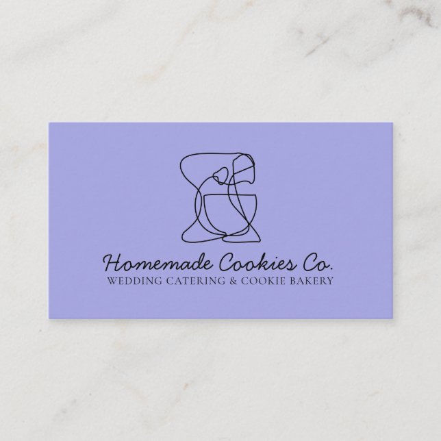 Carte De Visite Lilac Cuisinière de boulangerie maison unique (Devant)