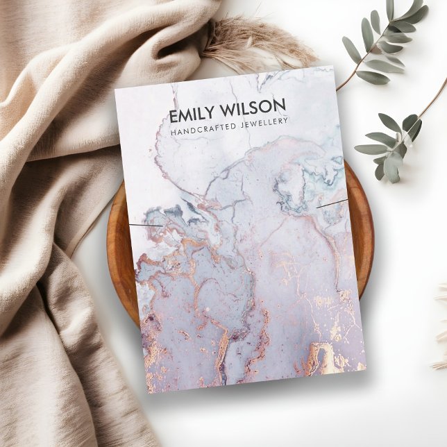 CARTE DE VISITE LILAC MAUVE BLUE AGATE MARBRE ÉCRAN DE LACE (Créateur téléchargé)