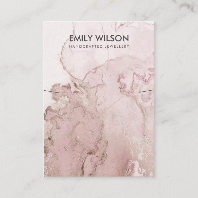 CARTE DE VISITE LILAC MAUVE PINK AGATE MARBRE ÉCRAN DE LACE (Devant)