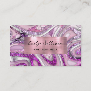 Carte de visite Lilac Parties scintillant Fluid Ma