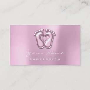 Carte De Visite Lilas de rose rose de thérapeute de massage de