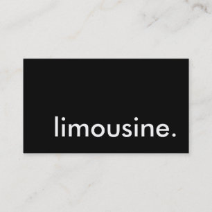 Carte De Visite limousine.