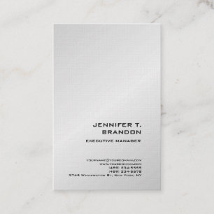 Carte De Visite Lin de qualité supérieure minimaliste Plain modern